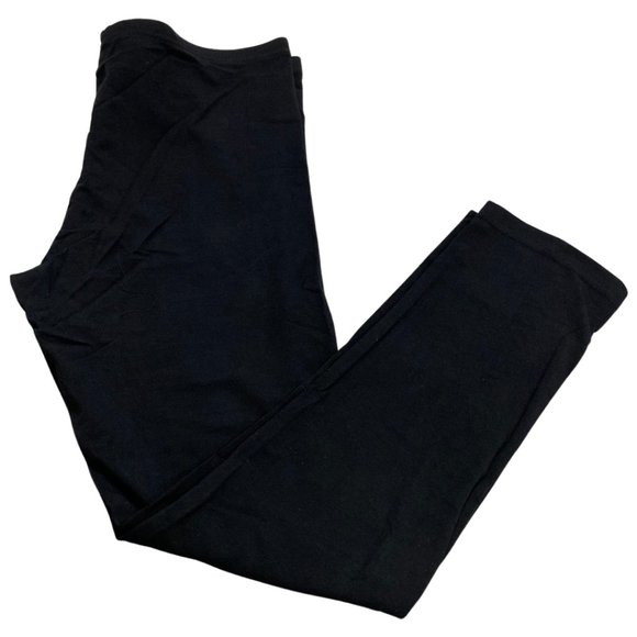 Andrew Scott Women's Full Length Cotton Spandex Leggings Black 2X-Large - Picture 1 of 3
